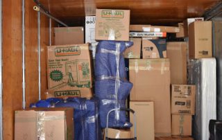 Packed and loaded furniture on moving truck