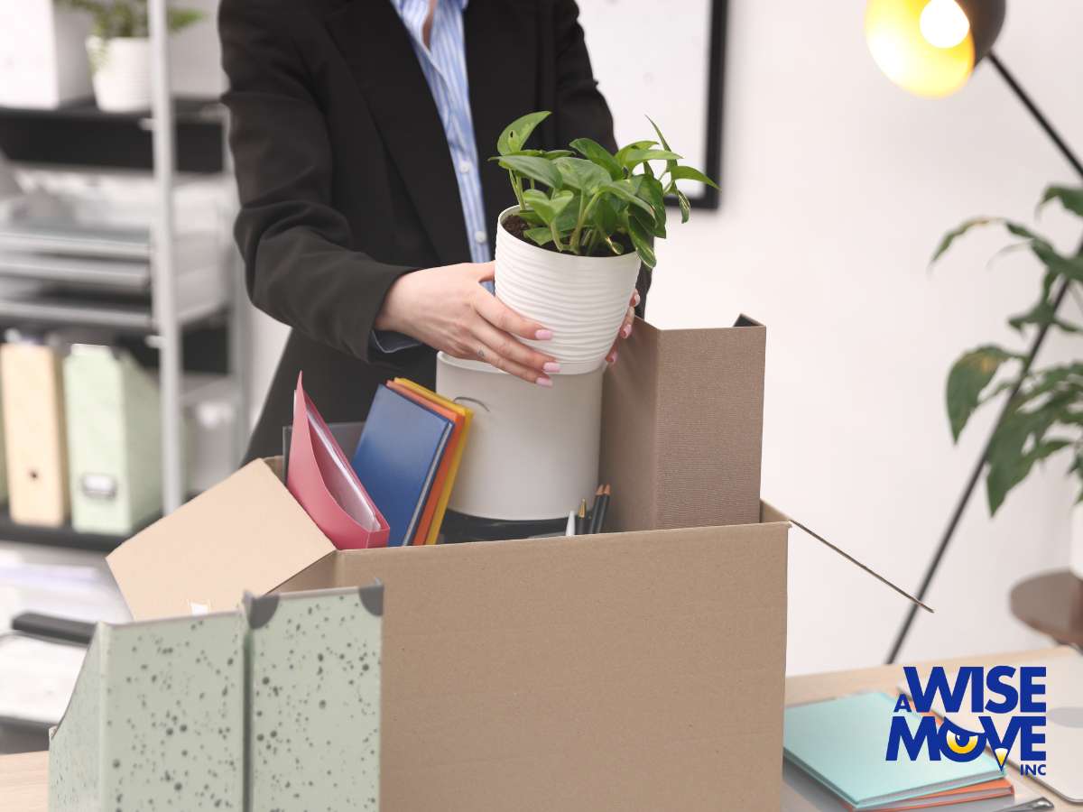 Preparing for an efficient Office Moving day with packed office supplies