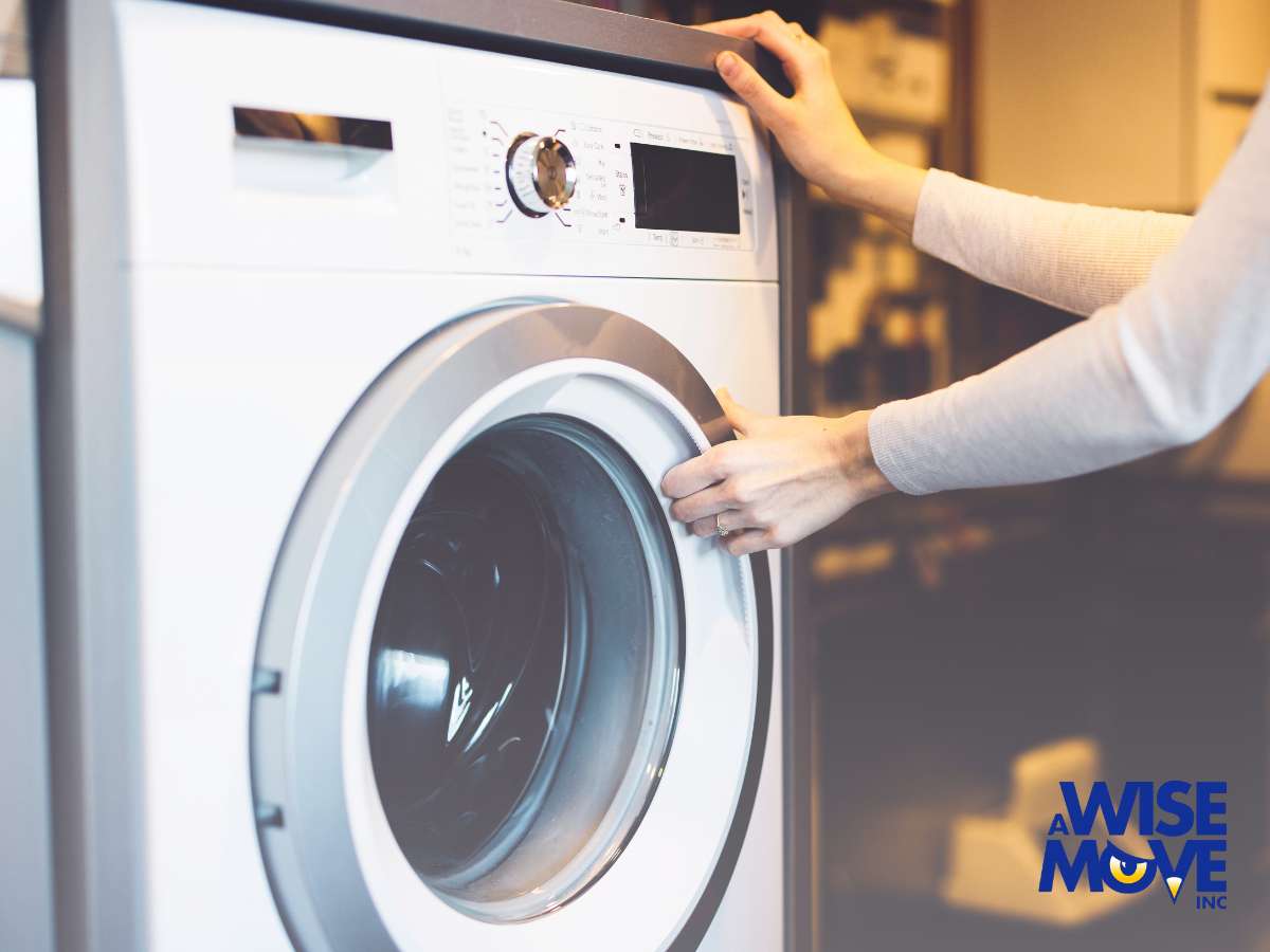 Preparing for moving a washing machine safely with proper care and handling